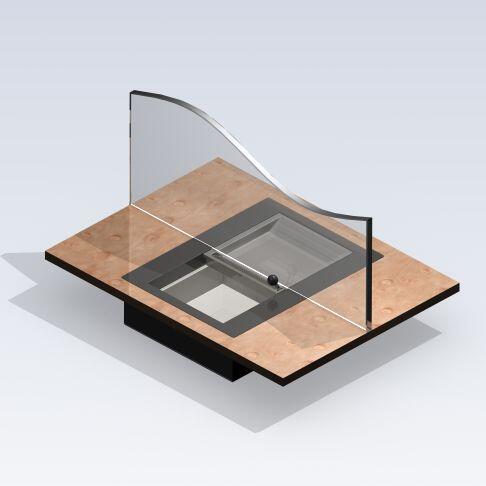 SITEC P7010 — transfer tray installed in counter